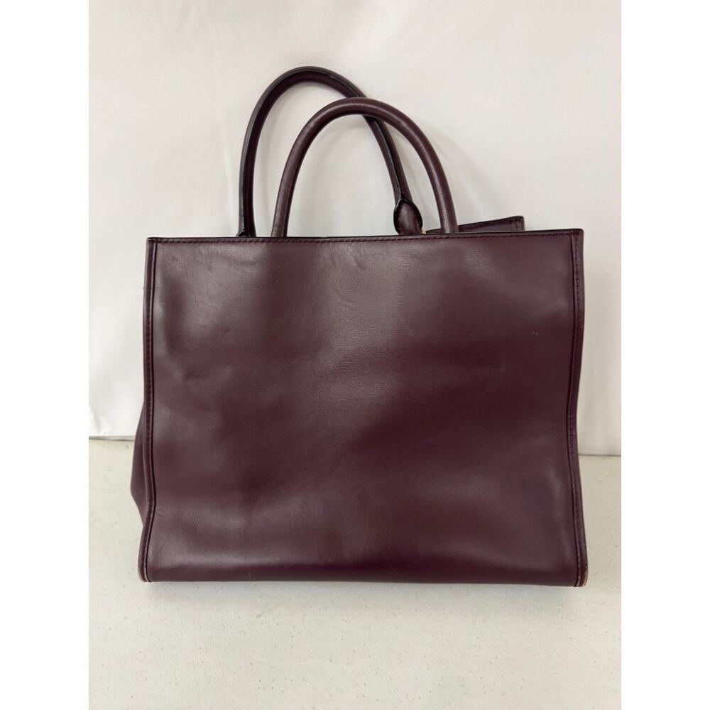 Marc Jacobs Burgundy Leather Madison North South Tote Hand Bag - Picture 7 of 13